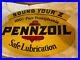 PENNZOIL_UN_Circulated_Vintage_No_241_Double_Sided_Metal_Sign_Dated_A_M_10_59_01_ffg