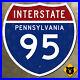 Pennsylvania_Interstate_route_95_highway_marker_road_sign_Philadelphia_12x12_01_gy