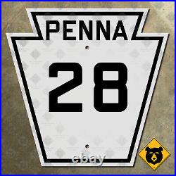 Pennsylvania Route 28 highway road sign Pittsburgh Etna Millvale 24x24