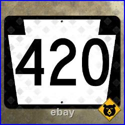 Pennsylvania Route 420 highway road sign 1961 Folsom Prospect Park 20x16