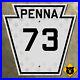 Pennsylvania_Route_73_highway_road_sign_1940_Philadelpha_Boyertown_12x12_01_ogoa