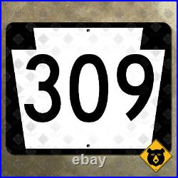 Pennsylvania state Route 309 highway road sign 1961 Philadelphia Allentown 30x24