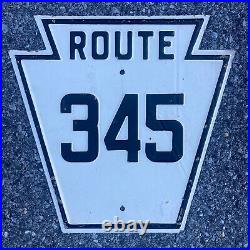Pennsylvania state route 345 highway road sign shield keystone 1920s 16 HDOS