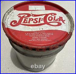 Pepsi Cola 1949 10 Gallon Metal Syrup Drum withLid Rare Authentic Vintage