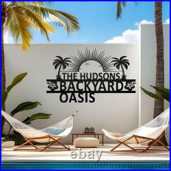 Personalized Backyard Pool Metal Sign Wall Art, Outdoor Wall Decor, Signs for Pool Personalized Backyard Pool Metal Sign Wall Art, Outdoor Wall Decor, Signs for Pool