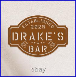 Personalized Bar Name Sign