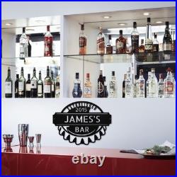 Personalized Bottle Cap Metal Sign Custom Vintage Decor for Home Bar Gift Idea
