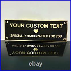 Personalized Brass Plaque Engraved Awards & Décor Elegant Vintage Sign Plate