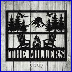 Personalized Campfire Camping Metal Sign, Metal Outdoor Sign, Camper Decor