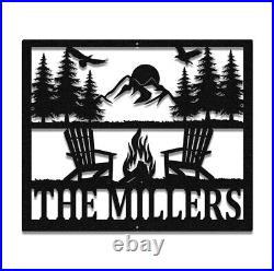 Personalized Campfire Camping Metal Sign, Metal Outdoor Sign, Camper Decor