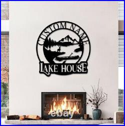 Personalized Family Lake House Metal Sign, Lake House Decor, Lake Life Sign