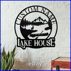 Personalized Family Lake House Metal Sign, Lake House Decor, Lake Life Sign