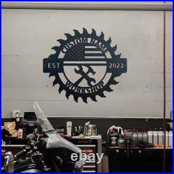 Personalized Garage Sign, Papa's WorkShop Metal Sign, Repair Tools, Garage Decor