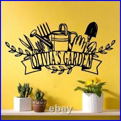 Personalized Garden Sign, Custom Gardener Name Sign, Garden Metal Sign, GardenDecor