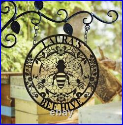 Personalized Honey Bee Metal Sign, Bee Metal Wall Art, Bee Wall Decor, Honey Wall