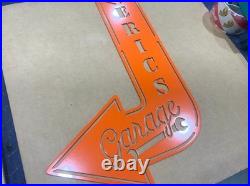 Personalized Metal Garage Sign Custom Name & Color, Gift for Dad