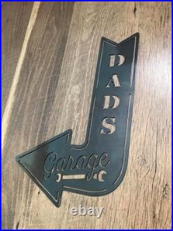 Personalized Metal Garage Sign Custom Name & Color, Gift for Dad