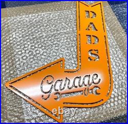 Personalized Metal Garage Sign Custom Name & Color, Gift for Dad