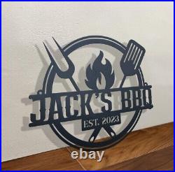 Personalized Metal Grilling Sign, Backyard Metal Sign, BBQ Decor, Grilling Gift Dad