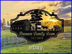 Personalized Metal Sign Farmhouse, Custom Farmhouse Sign, Personalized Dad Gift