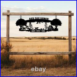 Personalized Ranch Metal Sign Custom Farmhouse Sign Anniversary Gift