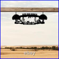 Personalized Ranch Metal Sign Custom Farmhouse Sign Anniversary Gift