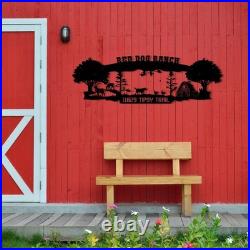 Personalized Ranch Metal Sign Custom Farmhouse Sign Anniversary Gift