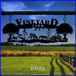 Personalized Ranch Metal Sign Custom Farmhouse Sign Anniversary Gift