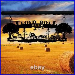 Personalized Ranch Metal Sign Custom Farmhouse Sign Anniversary Gift