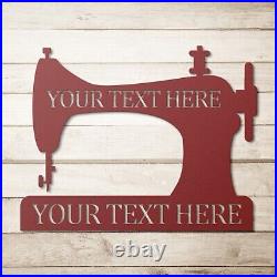 Personalized Retro Sewing Machine Wall Decor. Custom Tailor Wall Decor Gift