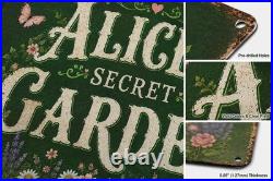 Personalized Secret Garden Metal Sign Vintage Floral Decor Custom Name Plaque