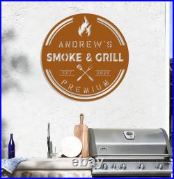 Personalized Smoke & Grill Sign Personalized Smoke & Grill Sign
