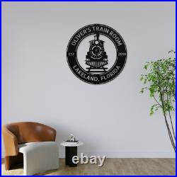 Personalized Train Front Metal Sign Custom Vintage Decor for Train Lovers Gift Personalized Train Front Metal Sign Custom Vintage Decor for Train Lovers Gift