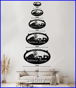 Personalized US Tractor Metal Wall Art Metal Tractor Sign Custom Farmhouse Metal