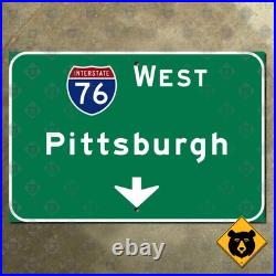 Pittsburgh Pennsylvania Interstate 76 West overhead highway road sign 15x10 Pittsburgh Pennsylvania Interstate 76 West overhead highway road sign 15x10