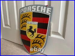 Porsche Original logo classic metal vintage wall sign No Box original
