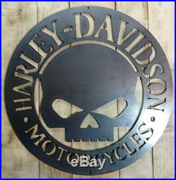 Premium Harley Davidson Willie G Skull Metal Sign Hand Finished Motor Cycle