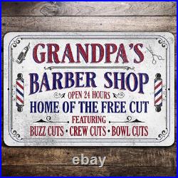 Print Metal Sign Custom Metal Sign Barber Shop Sign Vintage Barber Shop Sign