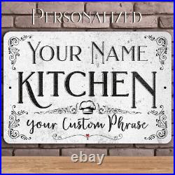 Print Metal Sign Custom Metal Sign Vintage Kitchen Metal Sign Kitchen Decor