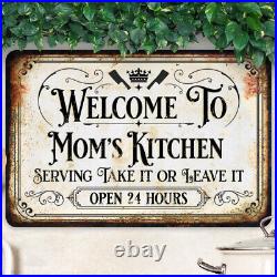 Print Metal Sign Custom Metal Sign Vintage Metal Kitchen Sign Kitchen Decor