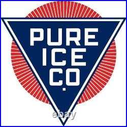 Pure Ice Company DIECUT NEW 28 Tall Sign USA STEEL XL Size 7 lbs