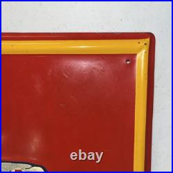 RAINBO BREAD STAMPED PAINTED METAL GROCERY SIGN 1950s VINTAGE 27x14