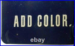 RARE'MAKE PARTIES GAY!' EARLY-MID 20TH C BLUE/WHITE ENML METAL LAWN SIGN WithPOST