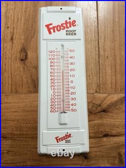 RARE Original Frostie Root Beer Thermometer Metal Sign 1950's Excellent Vintage