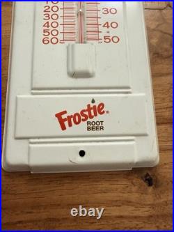 RARE Original Frostie Root Beer Thermometer Metal Sign 1950's Excellent Vintage