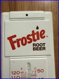 RARE Original Frostie Root Beer Thermometer Metal Sign 1950's Excellent Vintage