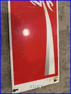 RARE VINTAGE Coca Cola METAL SIGN 47 X 10 ENJOY COLA COLA