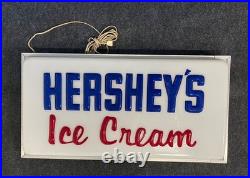 RARE VINTAGE Lighted HERSHEY'S ICE CREAM Sign? Retro Advertising Collectible RARE VINTAGE Lighted HERSHEY'S ICE CREAM Sign? Retro Advertising Collectible