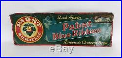 RARE Vintage 1930s Pabst Blue Ribbon Beer Embossed Metal Sign Milwaukee