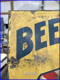 RARE Vintage Metal Beech-Nut Chewing Tobacco Sign 26 1/2 x 36